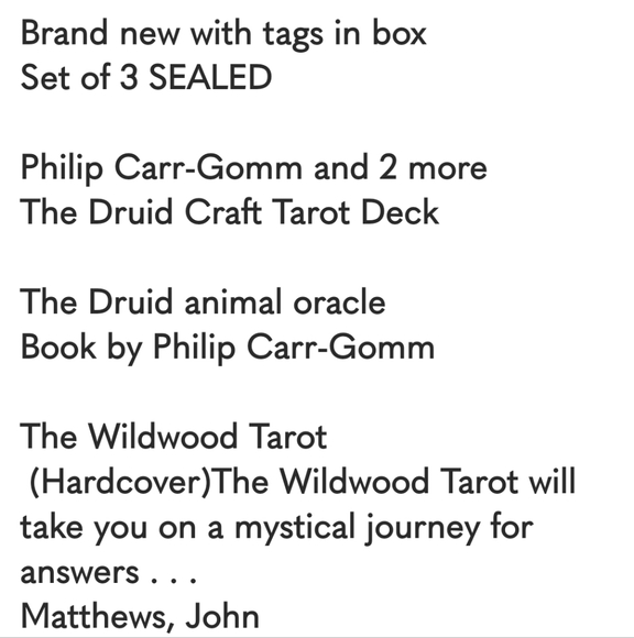 NIB sealed Druid Oracle Tarot Cards with booklets - Picture 7 of 7